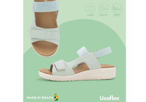 Usaflex Toka Womens Comfortable Leather Sandals Made In Brazil