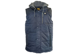 Caterpillar Mens Comfortable Durable Hooded Work Vest