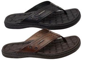 Pegada Arizona Mens Leather Comfortable Thongs Sandals Made In Brazil