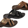 Pegada Carvo Mens Comfortable Leather Slides Sandals Made In Brazil