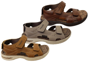 Pegada Sambo Mens Comfort Leather Adjustable Sandals Made In Brazil