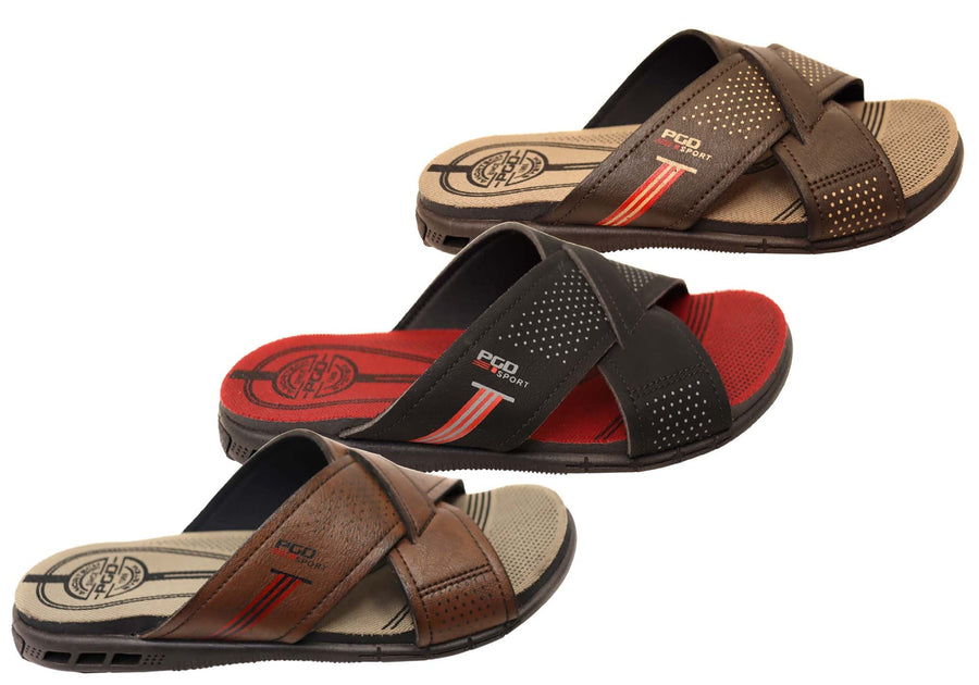 Pegada Jake Mens Comfortable Slides Sandals Made In Brazil