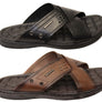 Pegada Perry Mens Comfortable Leather Slides Sandals Made In Brazil