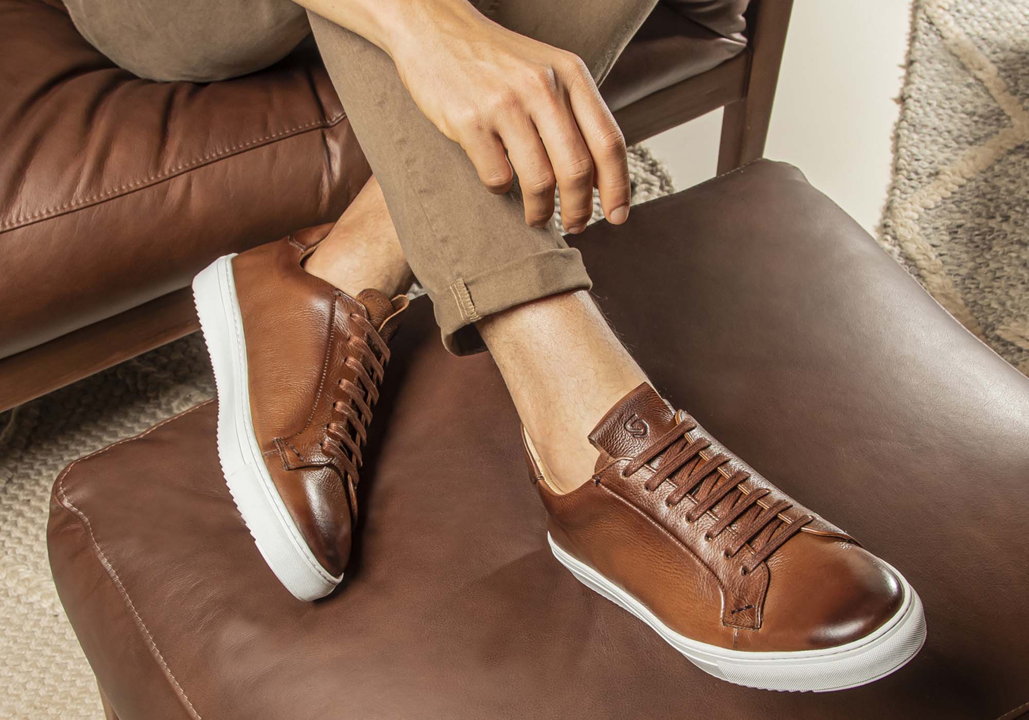 Savelli Gill Mens Comfort Leather Lace Up Casual Shoes Made In Brazil