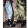Dr Martens Jadon Black Polished Womens Fashion Lace Up Boots