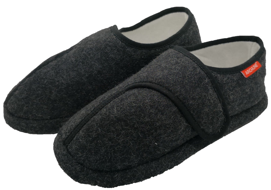 Archline Mens Orthotic Slippers Plus Closed Toe Comfort Slippers