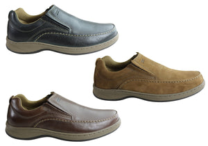 Bradok Mens Classic Slip On Comfortable Leather Shoes Made In Brazil