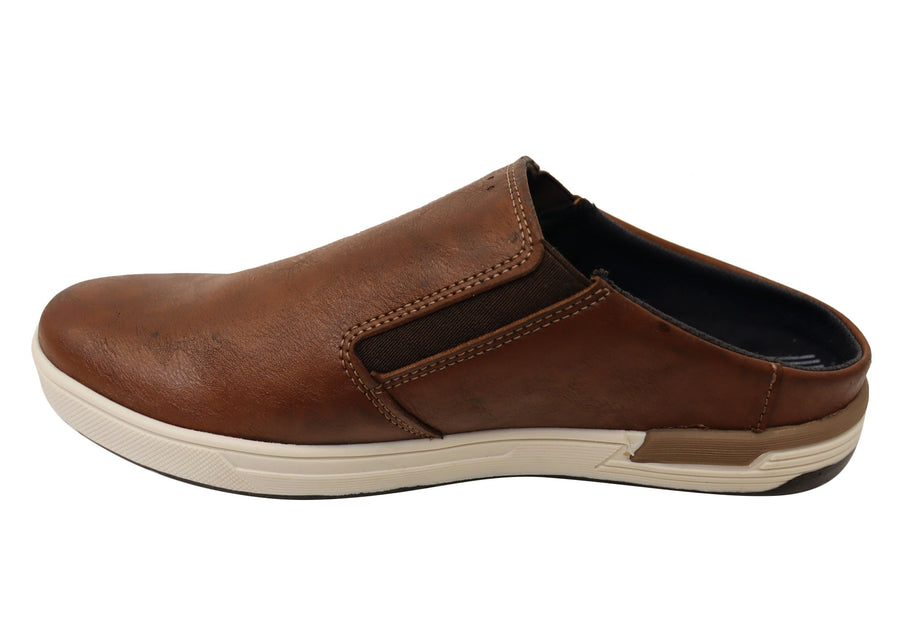 Pegada Otis Mens Leather Slip On Comfort Casual Shoes Made In Brazil