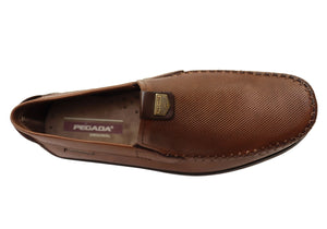 Pegada Oscar Mens Comfortable Leather Loafers Shoes Made In Brazil