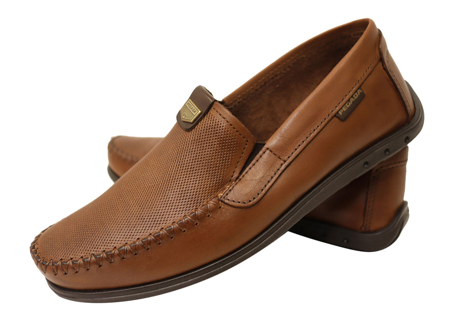 Pegada Oscar Mens Comfortable Leather Loafers Shoes Made In Brazil