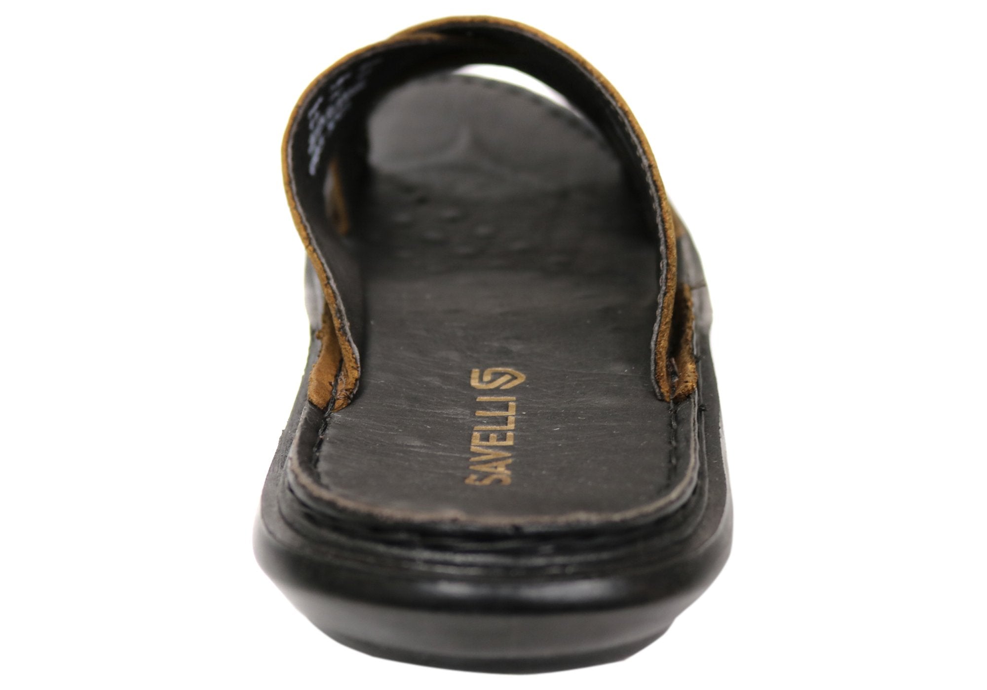 Savelli Kobes Mens Leather Comfort Slide Sandals Made In Brazil