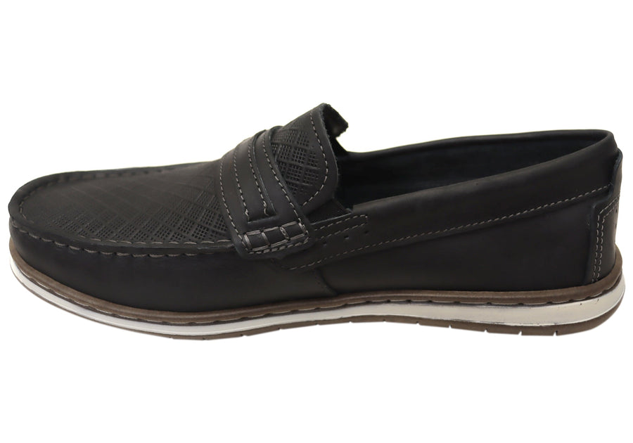 Pegada Monti Mens Comfortable Leather Loafers Shoes Made In Brazil