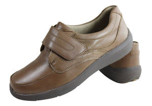 Homyped Saxon Mens Leather Supportive Comfort Extra Extra Wide Shoes