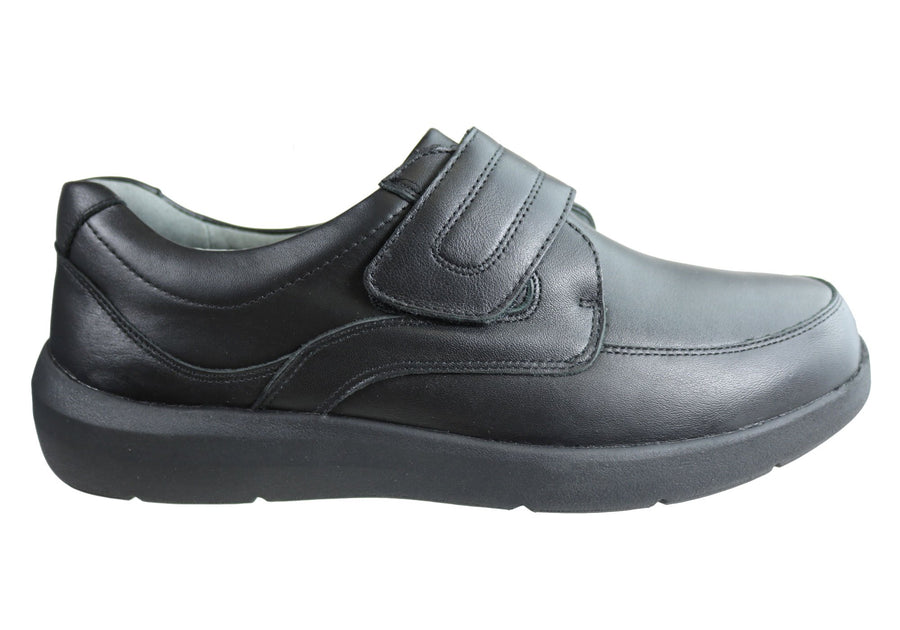 Homyped Saxon Mens Leather Supportive Comfort Extra Extra Wide Shoes