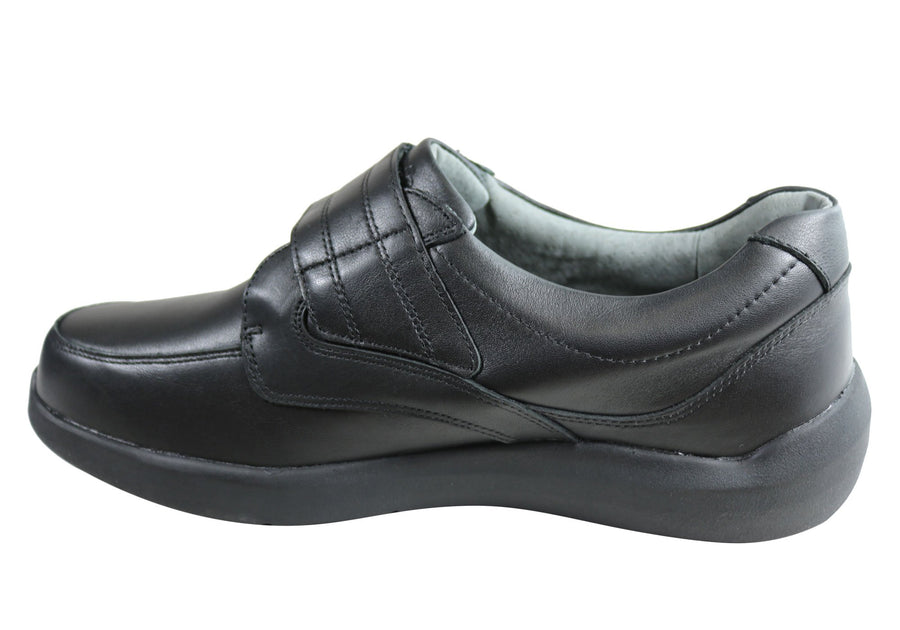 Homyped Saxon Mens Leather Supportive Comfort Extra Extra Wide Shoes