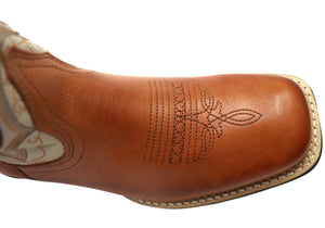 D Milton Ridgeland Mens Leather Comfortable Western Cowboy Boots