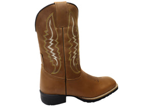 D Milton Meridan Mens Leather Comfortable Western Cowboy Boots