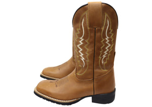 D Milton Meridan Mens Leather Comfortable Western Cowboy Boots