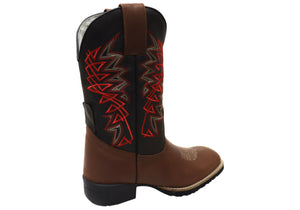 D Milton Alonzo Mens Leather Comfortable Western Cowboy Boots