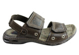 Pegada Jensen Mens Leather Comfort Cushioned Sandals Made In Brazil