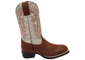 D Milton Arkansas Mens Leather Comfortable Western Cowboy Boots