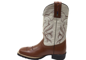 D Milton Banjo Mens Leather Comfortable Western Cowboy Boots