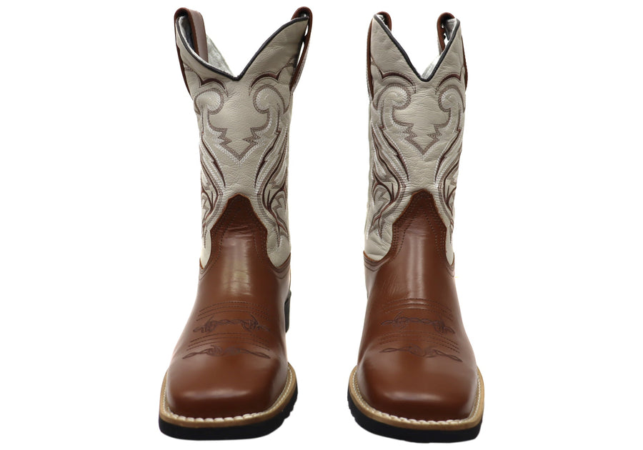 D Milton Banjo Mens Leather Comfortable Western Cowboy Boots