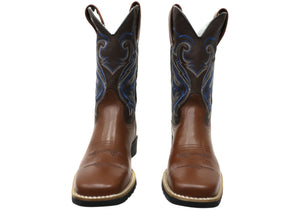 D Milton Banjo Mens Leather Comfortable Western Cowboy Boots