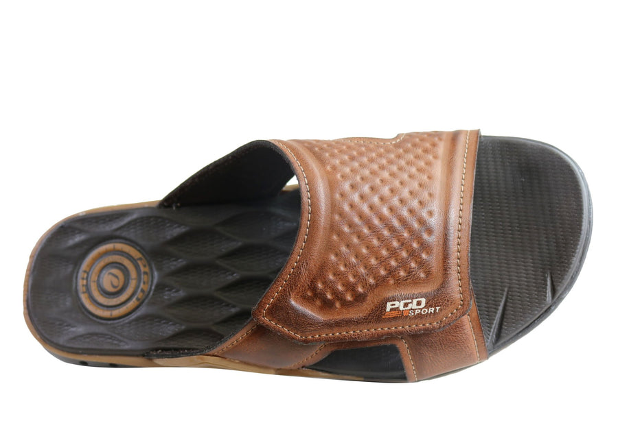 Pegada Steven Mens Cushioned Comfort Slide Sandals Made In Brazil