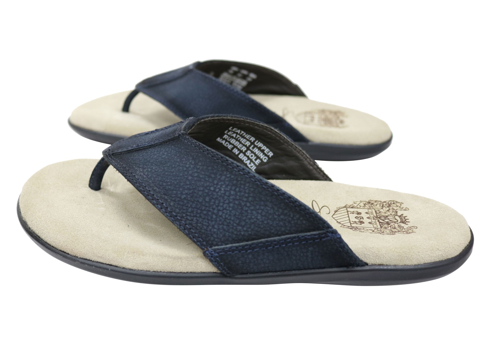 Savelli Laguna Mens Comfortable Leather Thongs Sandals Made In Brazil
