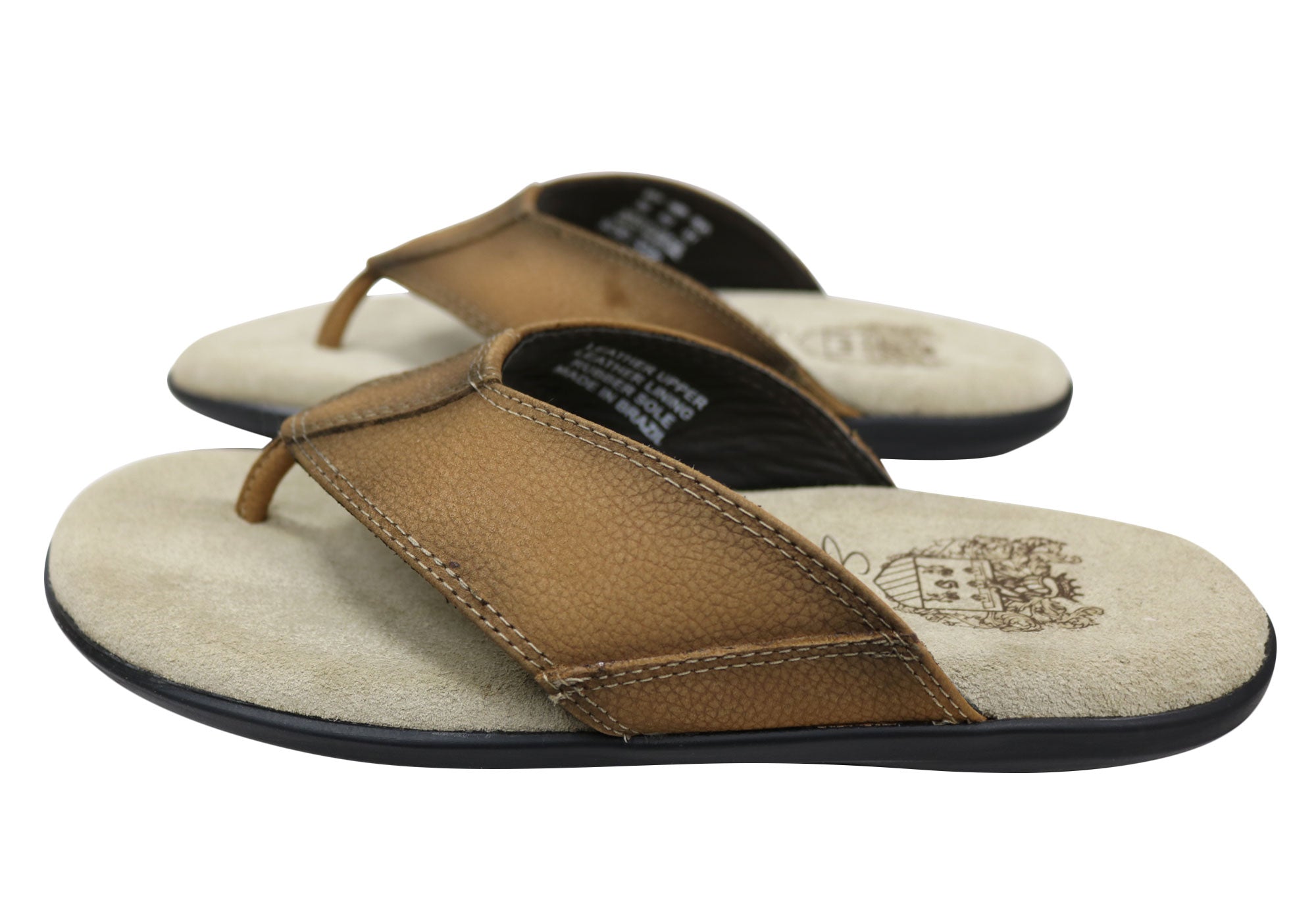 Savelli Laguna Mens Comfortable Leather Thongs Sandals Made In Brazil