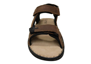 Slatters Kingsmen Mens Comfortable Adjustable Leather Sandals