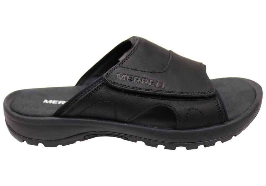 Merrell Mens Sandspur 2 Slide Comfortable Leather Sandals