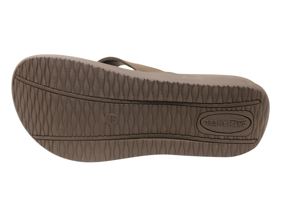 Scholl Orthaheel Wave II Mens Comfort Orthotic Thongs With Support