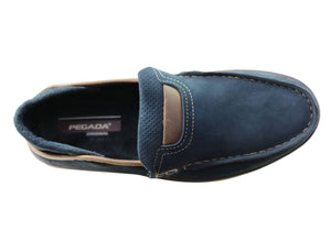 Pegada Bevan Mens Comfortable Leather Loafers Shoes Made In Brazil