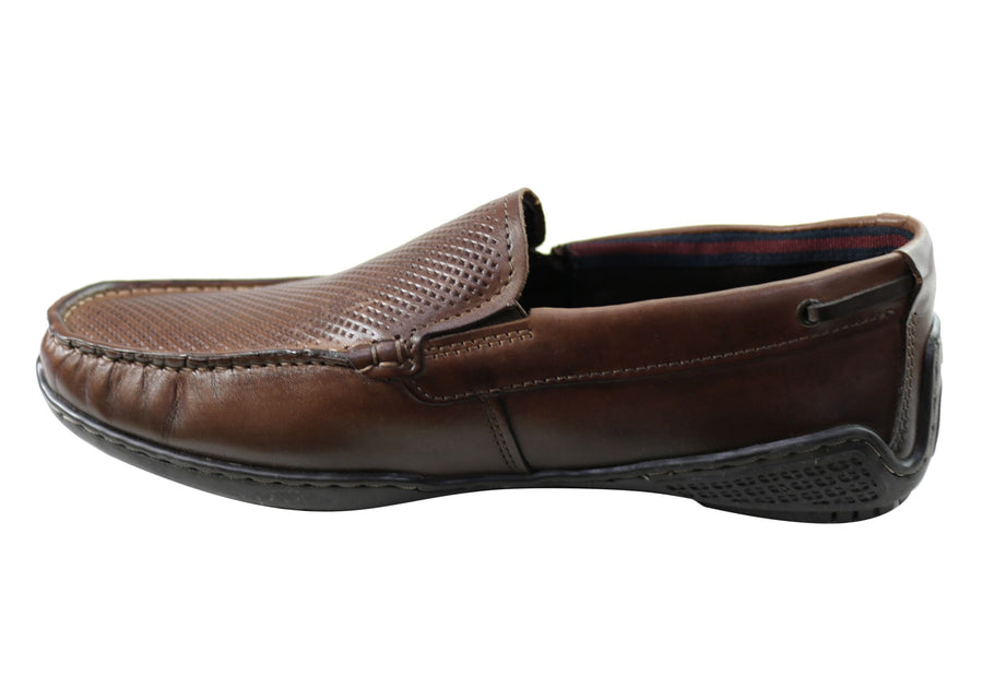 Pegada Yossi Mens Comfortable Leather Loafers Shoes Made In Brazil