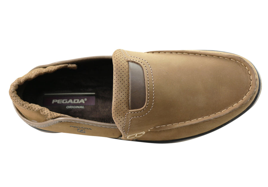Pegada Bevan Mens Comfortable Leather Loafers Shoes Made In Brazil