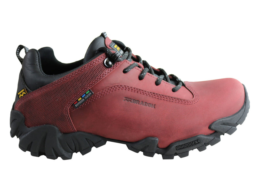 Bradok Krakatoa Mens Comfort Leather Hiking Shoes Made In Brazil