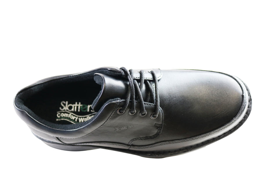 Slatters Award II Mens Leather Wide Comfortable Lace Up Walking Shoes
