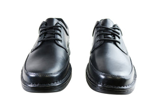 Slatters Award II Mens Leather Wide Comfortable Lace Up Walking Shoes