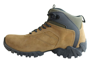 Bradok Kilauea Mens Comfortable Leather Hiking Boots Made In Brazil