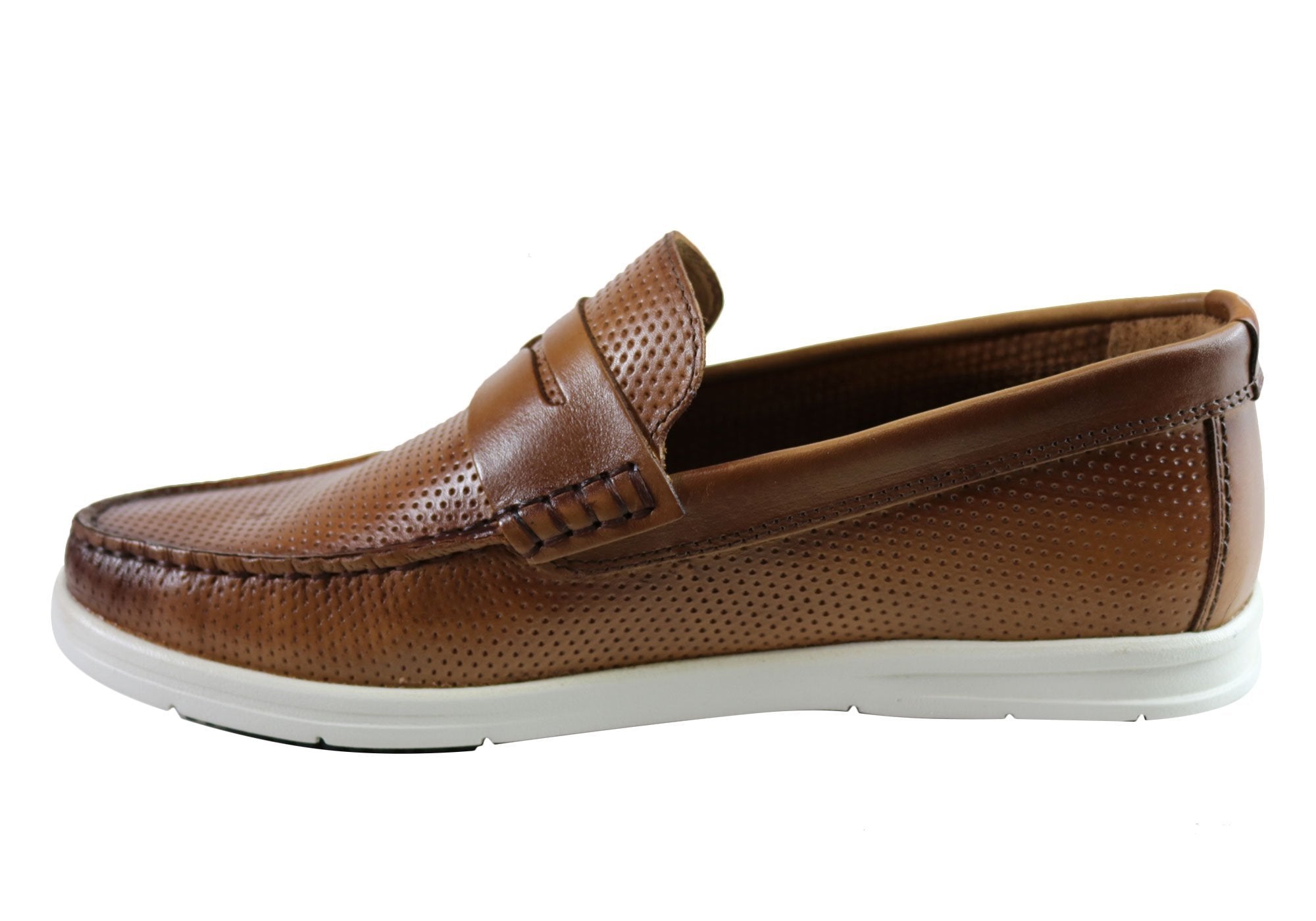 Savelli Nimble Mens Comfortable Cushioned Leather Casual Loafer Shoes