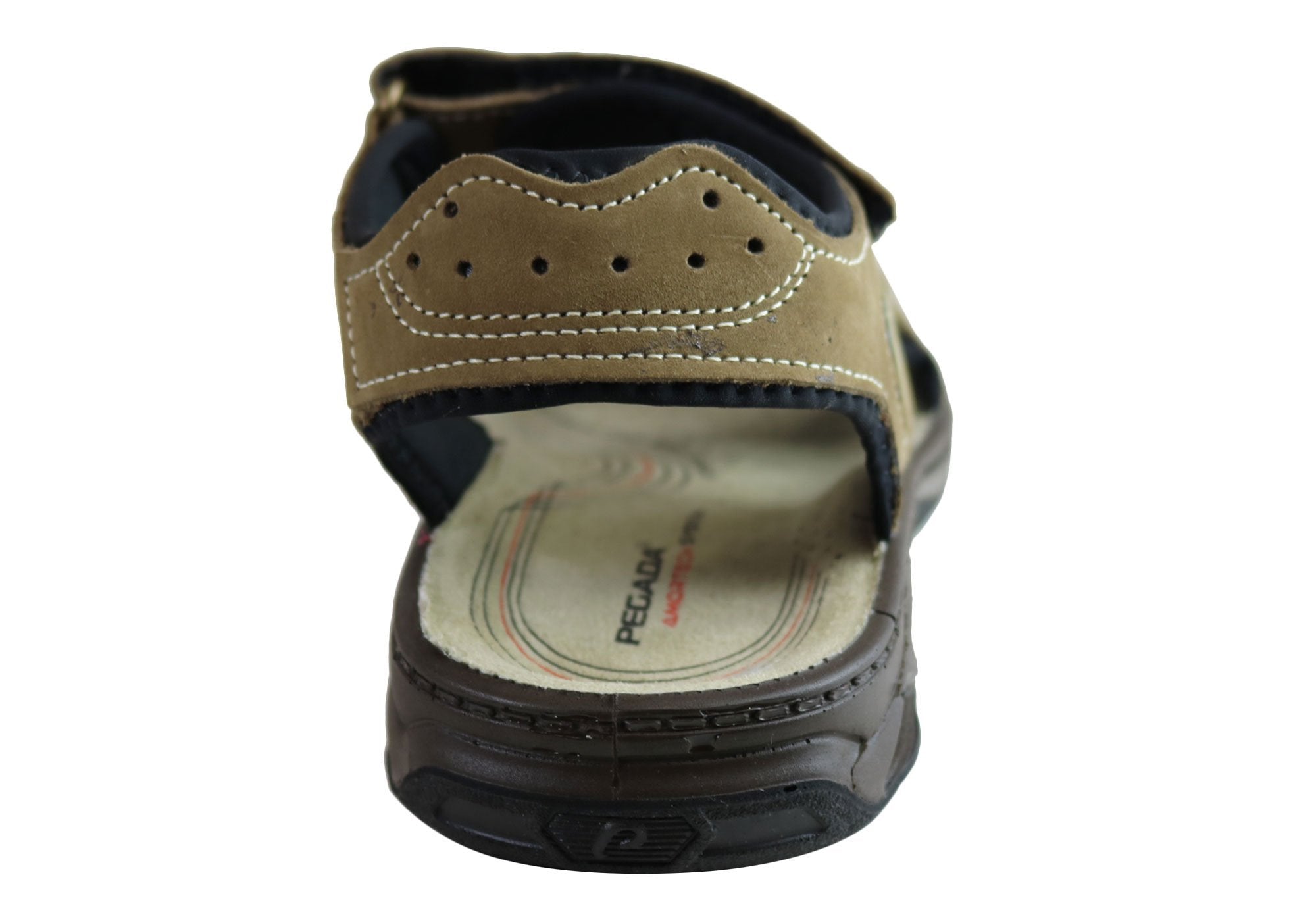 Pegada Thompson Mens Leather Comfort Cushioned Sandals Made In Brazil