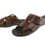 Pegada Belmain Mens Leather Cushioned Slide Sandals Made In Brazil