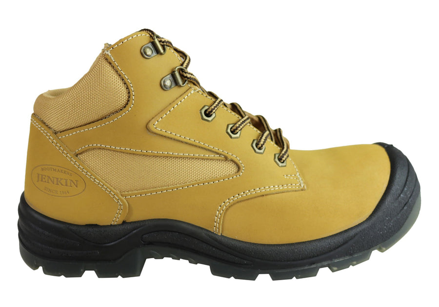 Jenkin Essential Comfort Mens Sampson Steel Toe Cap Side Zip Work Boot