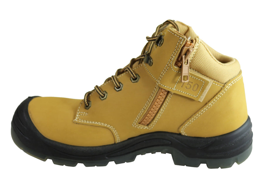 Jenkin Essential Comfort Mens Sampson Steel Toe Cap Side Zip Work Boot