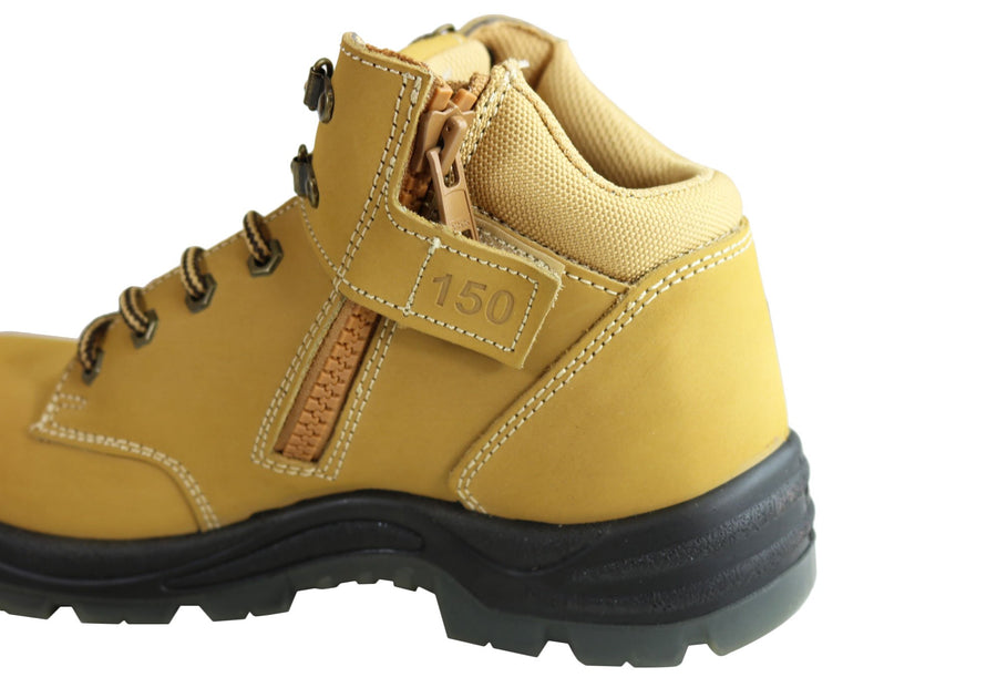 Jenkin Essential Comfort Mens Sampson Steel Toe Cap Side Zip Work Boot