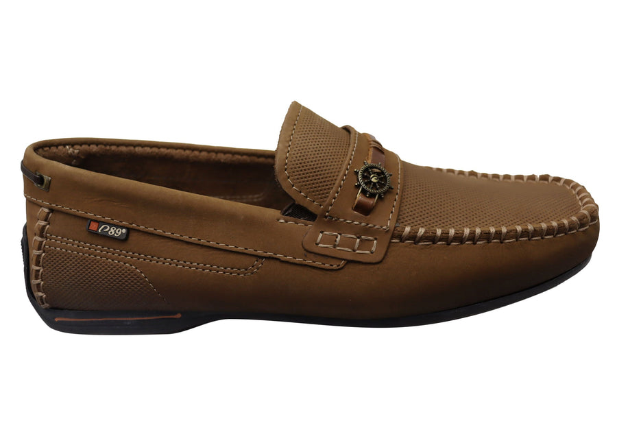 Pegada Cove Mens Comfortable Leather Loafers Shoes Made In Brazil