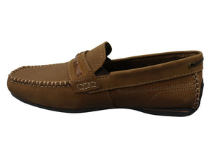 Pegada Cove Mens Comfortable Leather Loafers Shoes Made In Brazil