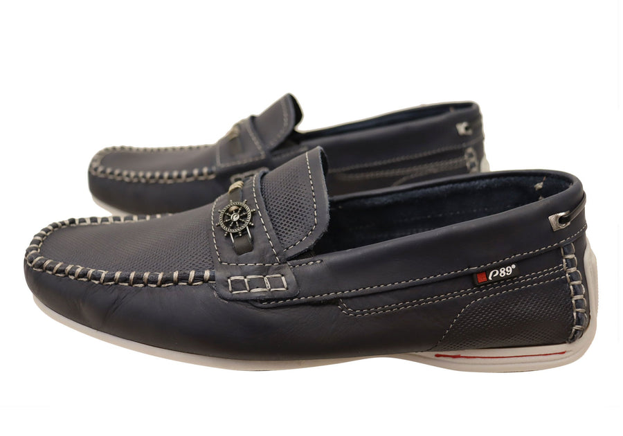 Pegada Cove Mens Comfortable Leather Loafers Shoes Made In Brazil